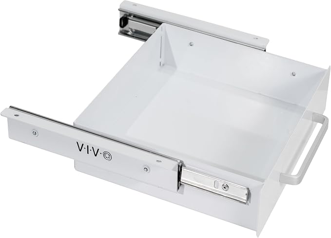 VIVO White 13 x 9 inch Under Desk Storage Drawer, DESK-DR1H-W | Sliding Steel Pull-out Drawer for Office Desk, Pull Handle, Storage Organizer for Sit Stand Workstation, Holds 11 lbs by Unknown