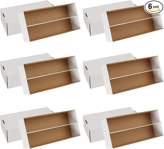 Trading Card Storage Box, 1600 Count Card Storage Boxes, Bulk Cards Storage Box Sports Cards Cases Graded Cardboard Boxes for Basketball Sports Collector (6 Set) by HIMOMO