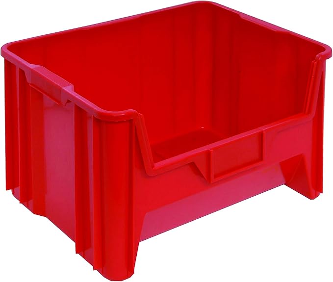 HE HUDSON EXCHANGE 20" x 15" x 12.5" (54 Pack) Plastic Giant Stackable Hopper Bin, Red by HudsonExchange