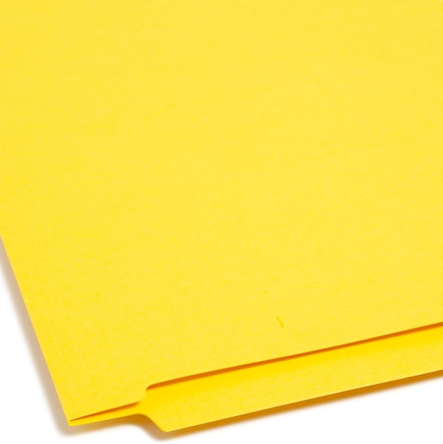 Smead End Tab Fastener File Folder, Shelf-Master® Reinforced Straight-Cut Tab, 2 Fasteners, Letter Size, Yellow, 50 per Box (25940) - Image 4