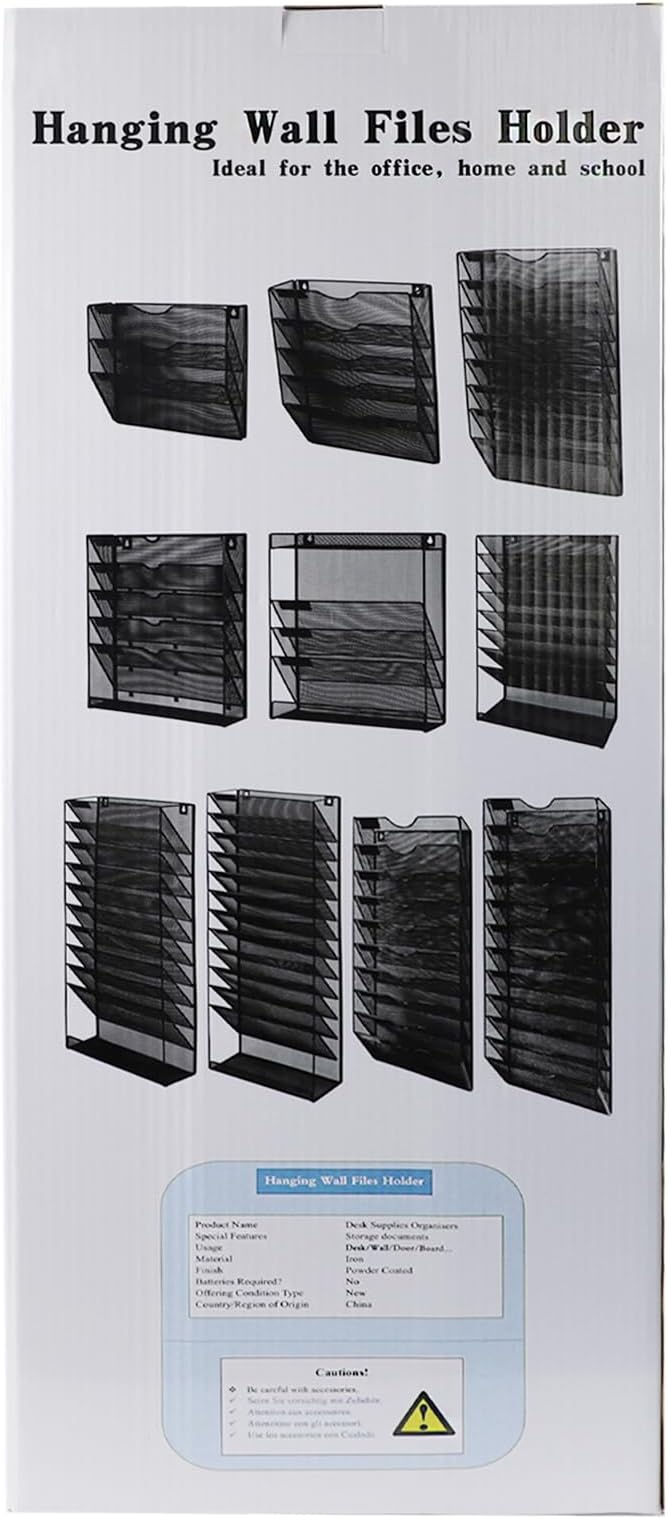Wall Mounted File Organiser A8 Mesh in Hanging Wall File Holder Mail Organiser - Image 4