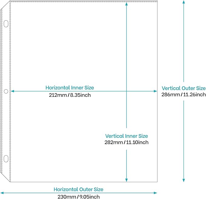 Heavyweight 3-Hole Letter Size Sheet Protectors - High Transparency Plastic Heavy Duty Sleeves for 3 Ring Binders, Archival Safe, Durable Page Protectors for Documents, 8.5x11 Inch (100 Pack) - Image 3