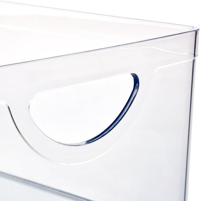 iDesign Stackable Open-Front Storage Bin with Handles, Clear | For Kitchen, Made in USA - Image 8
