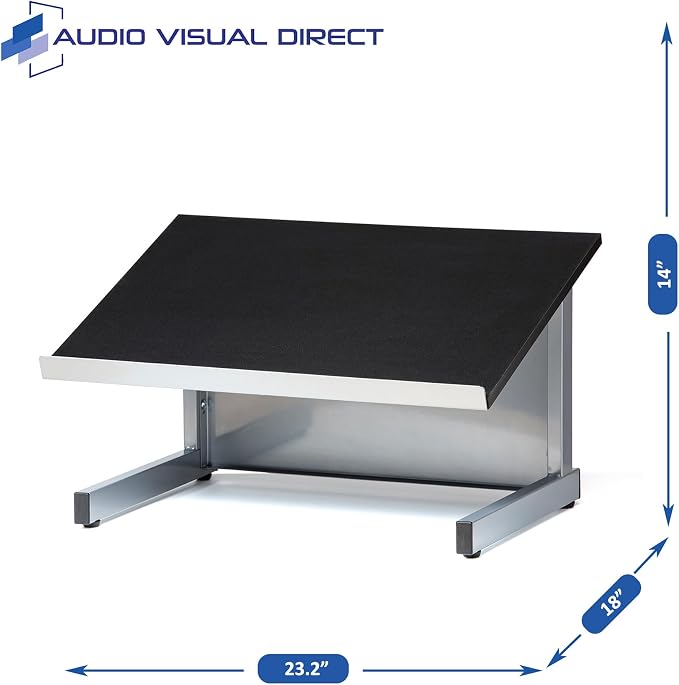 Audio Visual Direct Tabletop Lectern, Silver/Black - Image 2