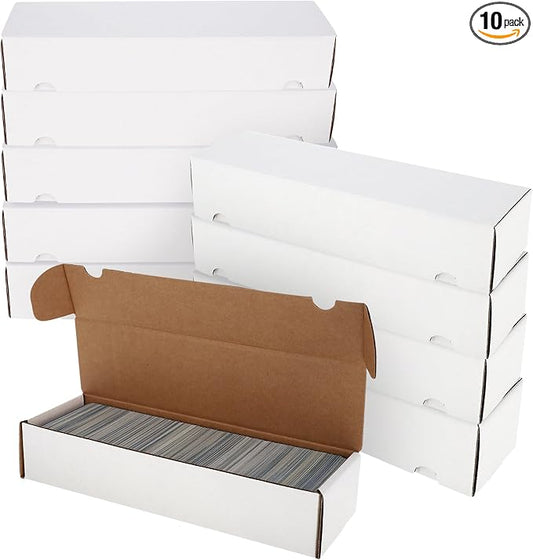 BCW 800ct Trading Card Storage Boxes - 10 Pack | Organizer for Sports Cards, MTG, Pokemon, and Card Games | Assemby Required by BCW