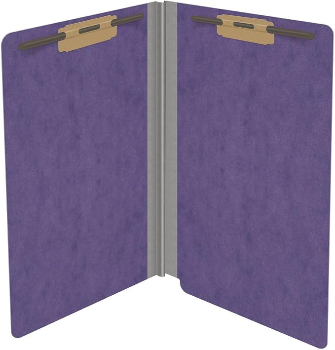 Ecom Folders End Tab Pressboard File Folders | Legal Size 25 Pt Stock with 2" Tyvek Expansion | Full Cut Tabs for Medical Charts, Legal Documents & Office Records | Purple, Box of 25 - Image 4