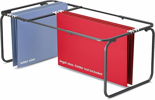 Upgraded Adjustable Hanging File Folder Frame,Legal/Letter Size,Length Adjusted 16 to 25 inches,Heavy Duty Steel File Drawer/Cabinet Organizer Insert, Hanging Folder Holder,12.598" W X 9.45" H by TOPCJ