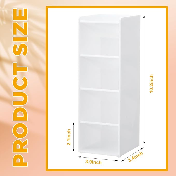 MotiMind Acrylic Pen Organizer Storage for 50 Markers Vertical Marker Organizer Acrylic Pen Display Holder for Office Desk Desktop Stationery Pencil Storage, White, 3.4 x 4 x 10.2 Inch - Image 2