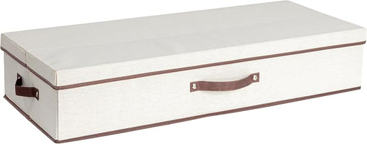 Household Essentials Gift Wrap Organizer with Lid, Natural and Brown by HouseholdEssentials