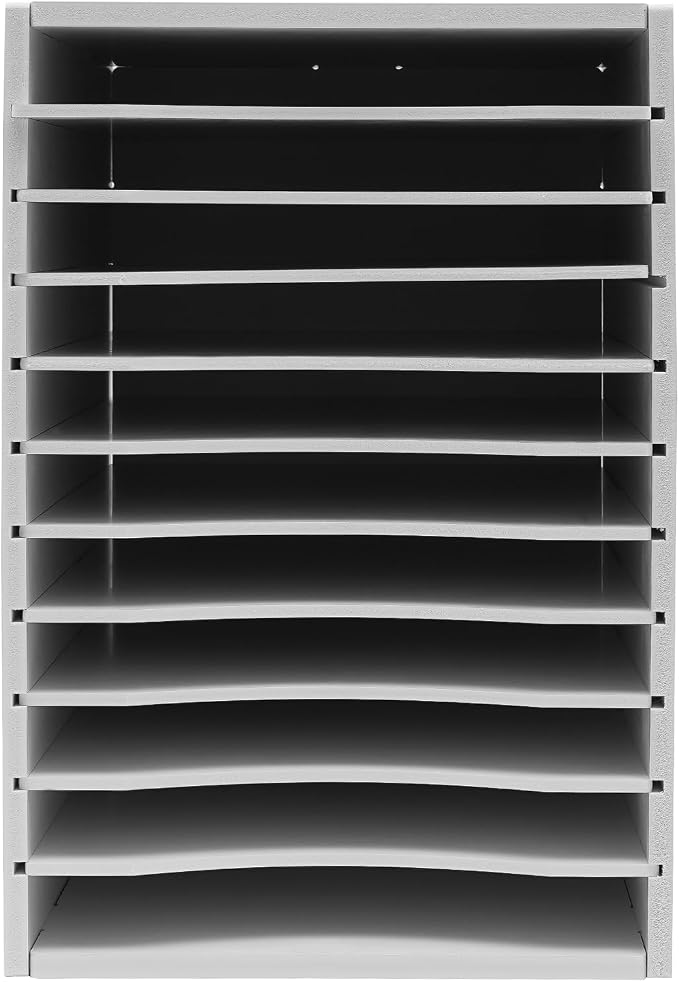 11 Slots Mail Organizer Vertical File Organizer, vertical desktop sorter | Composite Panel Desktop Document Organizers, Paper Sorter Organizer for Organizing Letters, Files, Mail, 10.6x11.8x15.7In by Unknown