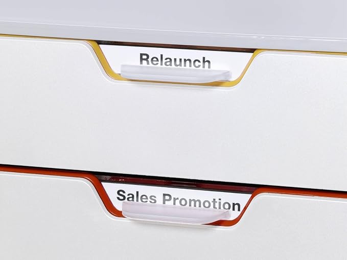 Durable VARICOLOR 7 Drawer Unit - White Desktop Drawer Set with 7 Color Coded Draws - Letter Size Files - Perfect for Storing Documents and Paper Work - Image 4