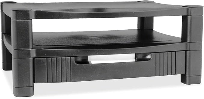 Kantek Two-Level Monitor Stand, 17" X 13.25" X 3.5" To 7", Black, Supports 50 Lbs - Image 10