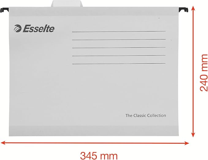 Esselte A4 Reinforced Filing Cabinet Suspension File, Pack 15, Made from Strong 100% Recycled Card, with Tabs and Card Inserts, for Home, Office, School Organisation, Green - Image 4
