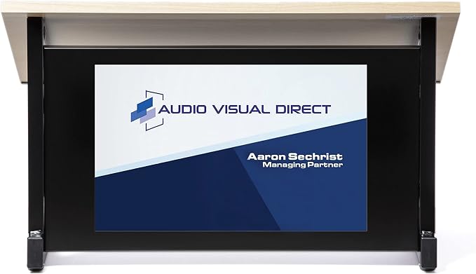 Audio Visual Direct Tabletop Lectern for Presentations, Black/Beech - Image 6