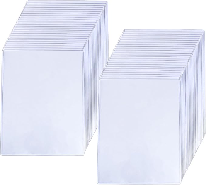 50 Pieces 8.5"x 11" Rigid Print Protectors Clear Rigid Toploader Clear Sheet Protectors Paper Protector Sheets Photo Sleeves Hard Plastic Document Holder Photo Card Holder by JALANCY
