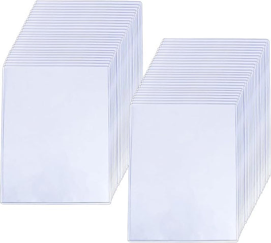 50 Pieces 8.5"x 11" Rigid Print Protectors Clear Rigid Toploader Clear Sheet Protectors Paper Protector Sheets Photo Sleeves Hard Plastic Document Holder Photo Card Holder by JALANCY