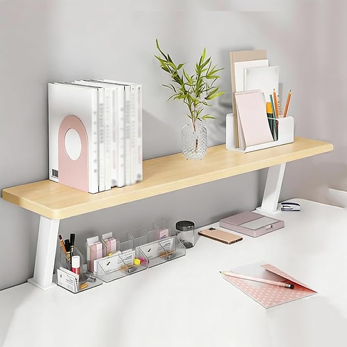 Clamp On Desk Shelf, Adjustable Desktop Extender Storage Organizer | Space Saving Desk Shelf No Drill For Office, Dorm, Home Desk Organization (39.3 x 7.8 in) - Image 3