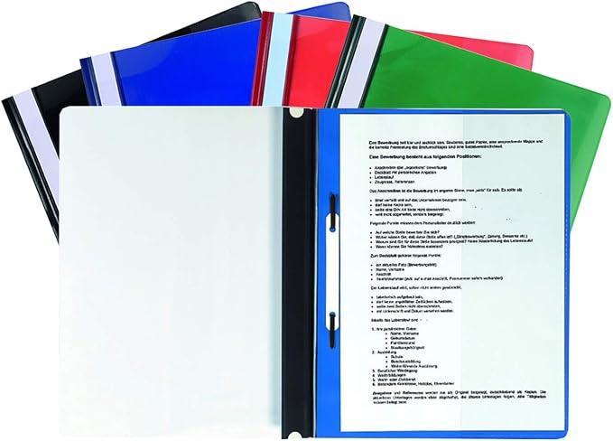 Exacompta PVC Transfer File, A4 Maxi - Assorted Colours, Pack of 20 by +Office+Supplies
