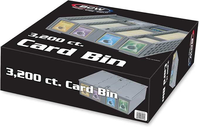 BCW Collectible Card Bin (4-Pack, Gray) | Holds 3200 Cards Each | Includes 4 Dividers Per Bin | Storage for Pokémon, MTG & Sports Cards - Image 7