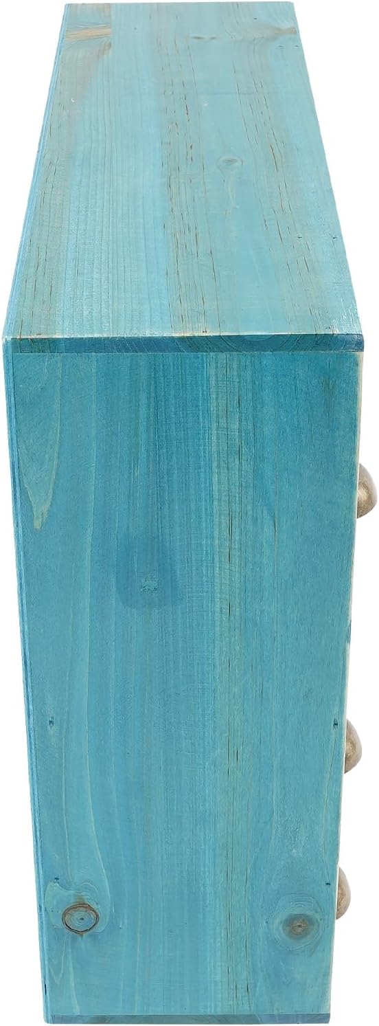14-Drawer Apothecary Cabinet - Wooden Storage Box - Vintage Chest of Drawers - Multipurpose Tool Box - Desktop Drawer Organizer for Herb Storage, Apothecary Diaries, Tea Collection - Blue - Image 6