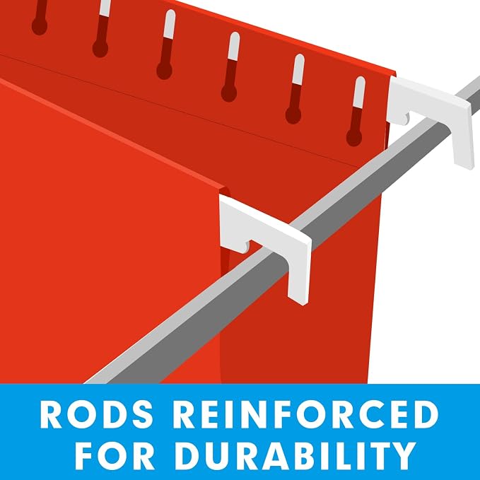 Hanging File Folders, RAZCC 60 Pack Reinforced Hanging Folders Letter Size, Designed for Bulky Files, Filing Cabinet, Adjustable Tabs, Assorted Colors - Image 4