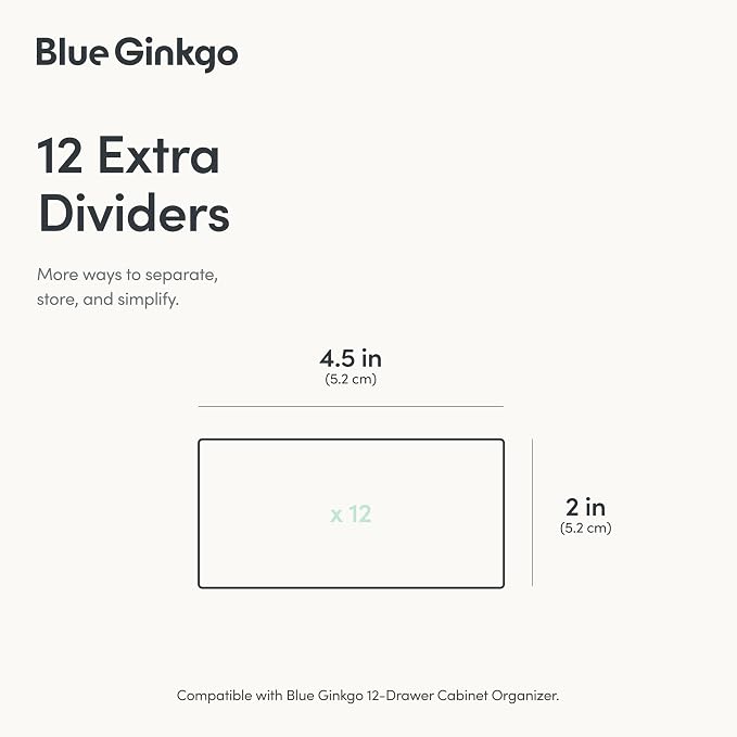 Blue Ginkgo 12-Drawer Cabinet Dividers, 12-Pack - Image 3