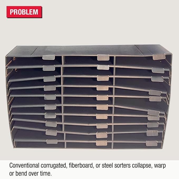 Ultimate Office TierDrop Desktop Organizer, 24 Compartment Sorter, 3-Wide | Sorts documents, forms, mail for office or classroom; modular no-tool assembly design, easily expands with add-on tiers - Image 2