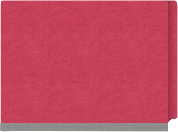 Ecom Folders Heavy Duty Top Tab Classification Folders | Letter Size 18 Pt Stock with 1 Divider | 2/5 Cut Right Position Tab for Medical, Legal and Office Documents | Red, Box of 10 - Image 3