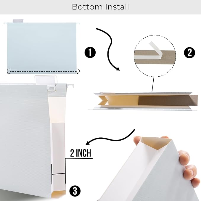 Y YOMA Legal Size - 6 Pack Extra Capacity Hanging File Folders Accordion Decorative Reinforced File Folder Cute Colored Expandable Folder for Office Home with 1/5-Cut Adjustable Tabs, Pastel Color - Image 2