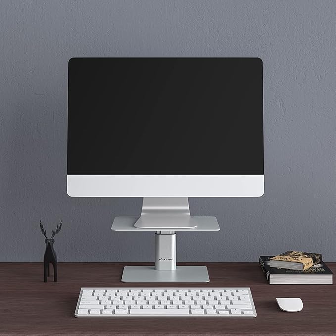 Nillkin Monitor Stand for Desk, Adjustable Height Computer Monitor Stand | Ergonomic Aluminum Computer Stand for Desktop | iMac, Studio Display XDR, Dell, HP, Lenovo, Other Screen Display | Silver - Image 8