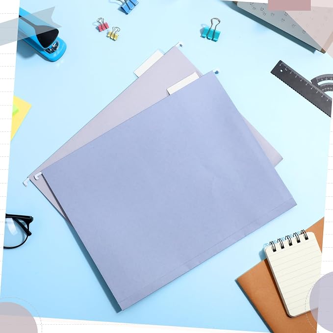 Yaomiao 24 Pack Hanging File Folders, 3 Pleats,Retro Color | Letter Size File Cabinet Folders, with 1/5-cut Adjustable Tabs, Expandable Document Cabinet, Home Desk Office Organization - Image 5