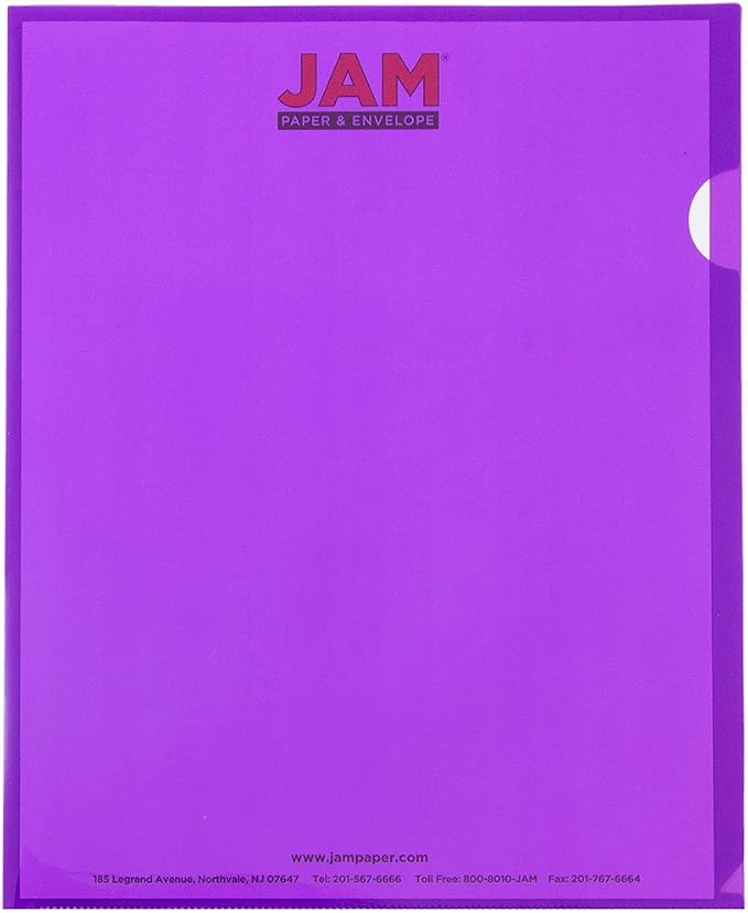 JAM PAPER Plastic Sleeves - Letter Size - 9 x 11 1/2 - Purple Project Pockets - 120 Bulk Page Protectors/Pack - Image 2