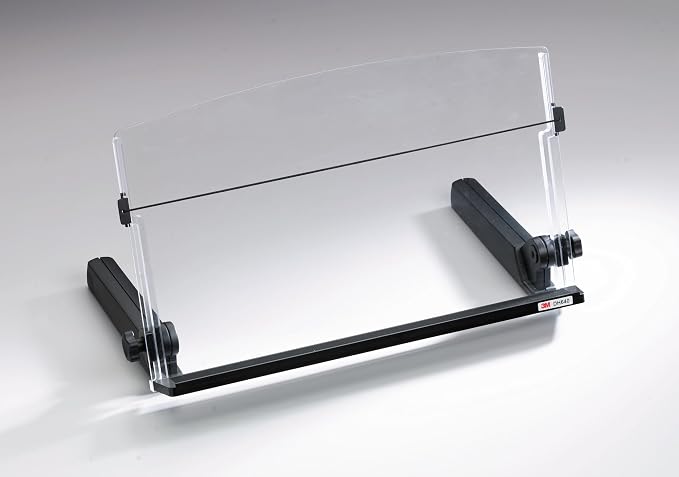 3M Adjustable in-Line Document Holder, Black, DH640, 1 Pack/Case | With Elastic Line Guide by Unknown