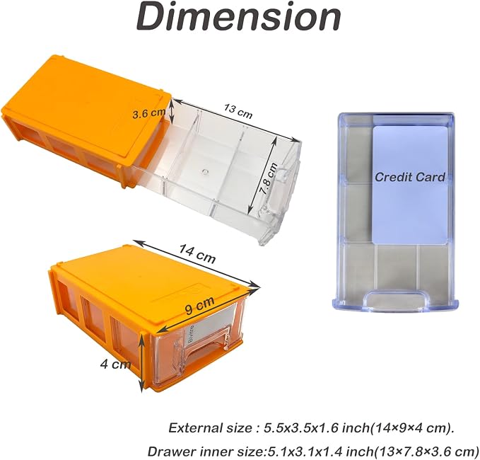 Stackable Storage Drawers Set of 20 with Dividers and Paper Labels - Image 3