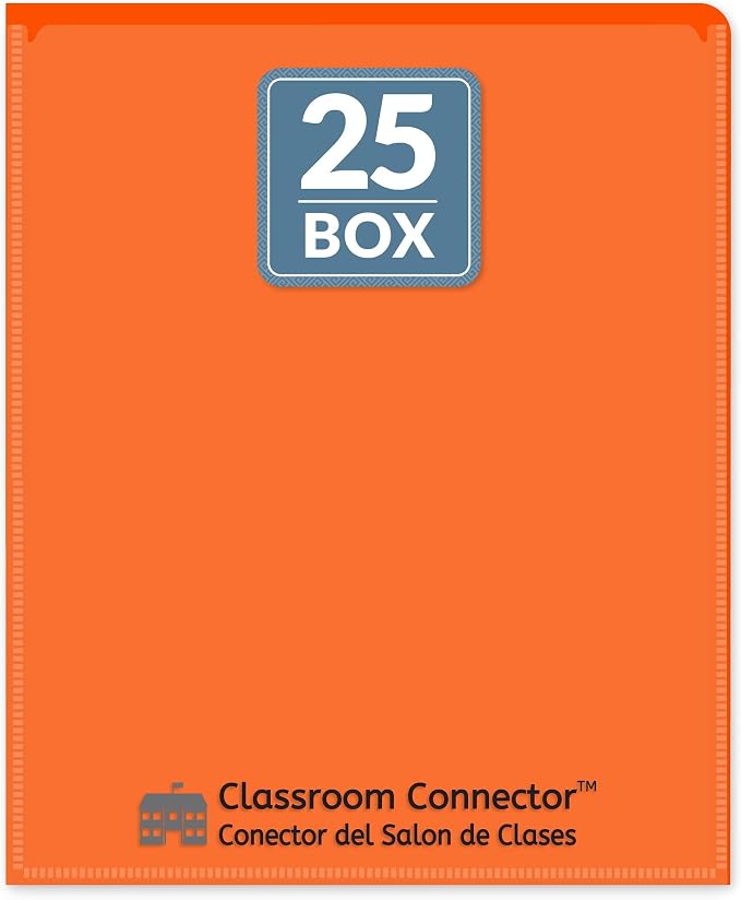 C-Line Classroom Connector School-to-Home Folders, Orange, 25 per Box (32002) (Pack of 6) by C-Line