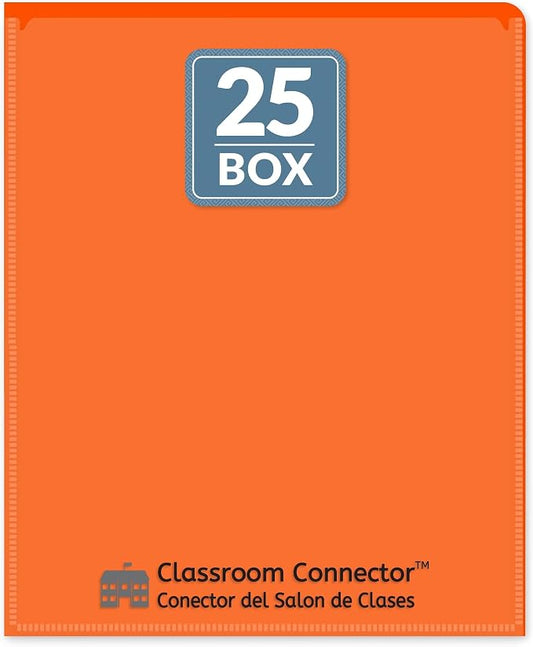 C-Line Classroom Connector School-to-Home Folders, Orange, 25 per Box (32002) (Pack of 6) by C-Line