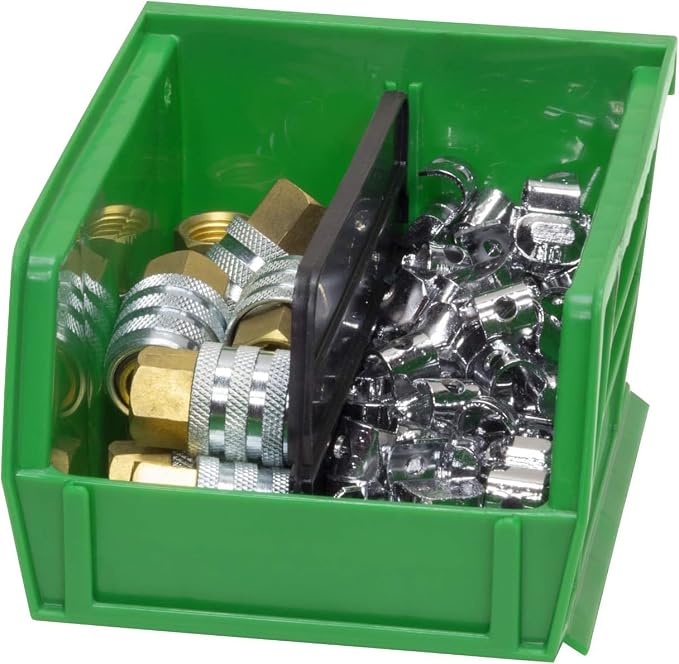 Akro-Mils 30210 AkroBins Plastic Storage Bins, 5"x4"x3", Green, 24-Pack | Space-Saving Stackable Bins for Garage, Pantry, Craft Organization - Image 8