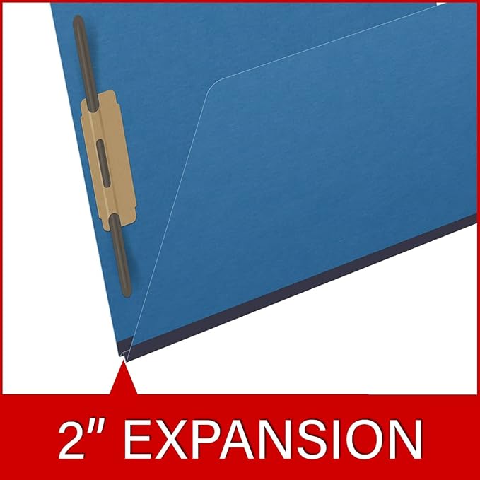 25 Pt. Pressboard Classification Folders, Full Cut End Tab, Letter Size, No Dividers, Royal Blue (Box of 25) - Image 7