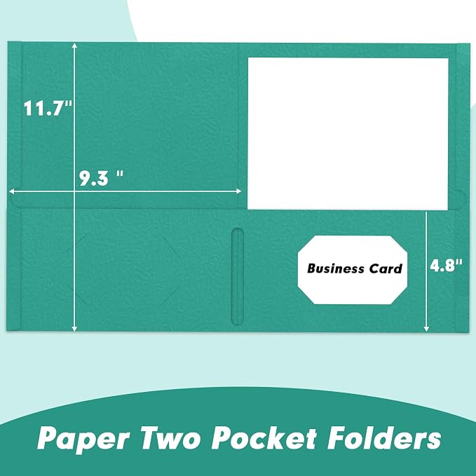 Two Pocket Folders, RAZCC 125 Pack 2 Pocket Folders Fit Letter Size Paper, Paper Folders with Pockets for School Office Business Home (Assorted 5 Colors) - Image 2