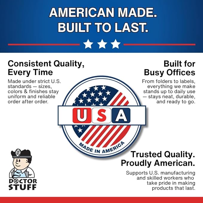 Manila Pocket File Folders, Doctor Stuff, Letter Size Reinforced End Tab Folder with 1/2 Pocket on Inside Left and 2" Bonded Fastener on Inside Top Right and Left, 14 pt Manila Stock, Box of 50 - Image 9