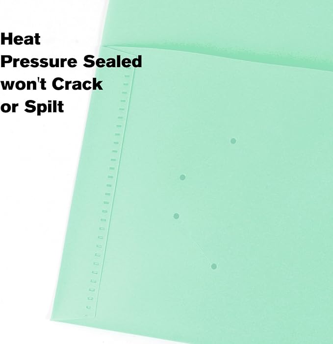 60-Pack Plastic Folders with Pockets,2-Pocket Pastel Folders Holds US Letter Size Paper for School/Office/Home, Green - Image 4