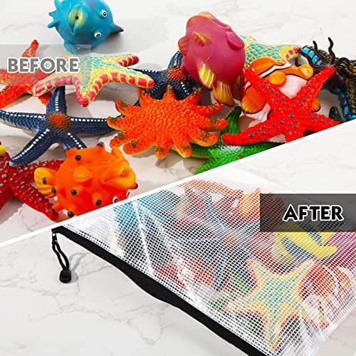 Zhehao 100 Pcs A4 Mesh Zipper Pouch Bag Bulk Black Mesh Pouch with Zipper - Image 5