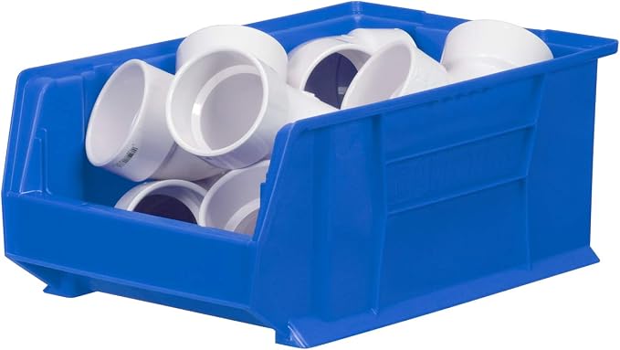Akro-Mils 30281 Super-Size AkroBins Plastic Storage Bins, Space-Saving Stackable Bins for Garage, Classroom, Warehouse Organization, 20" L x 12" W x 8" H, Blue, 3-Pack - Image 6