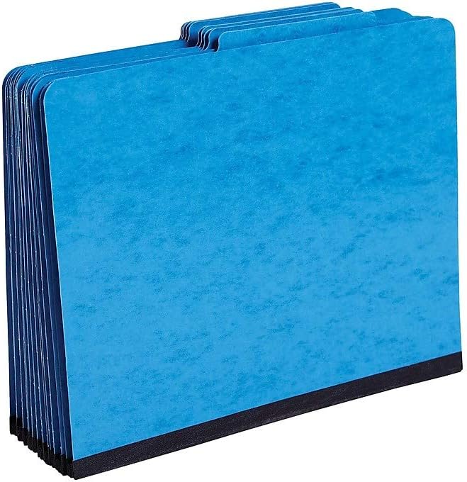 Staples Moisture‑Resistant Classification Folder, Letter Size, 2 Dividers, 2/5‑Cut Top Tab, Blue, Durable Construction, 10/Box - Image 2
