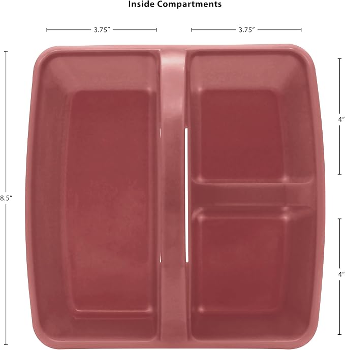 Teacher Created Resources Deep Rose Portable Plastic Storage Caddy 6-Pack for Classrooms, Kids Room, and Office Organization, 3 Compartments - Image 5