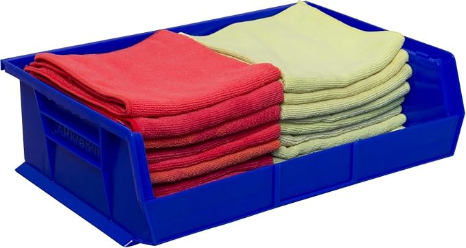 Akro-Mils 30255 AkroBins Plastic Storage Bins, 11"x16"x5", Blue, 6-Pack | Space-Saving Stackable Bins for Garage, Pantry, Craft Organization - Image 9
