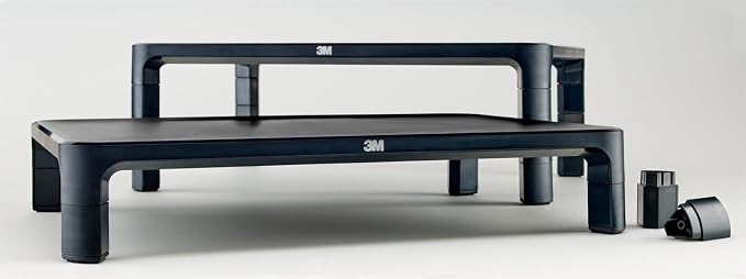 3M Adjustable Computer Monitor Stand, 16 in x 12 in x 13.6 in | Height Adjustable Monitor Riser For Desk, Office, Home With Underneath Storage Space, No Skid - Image 11