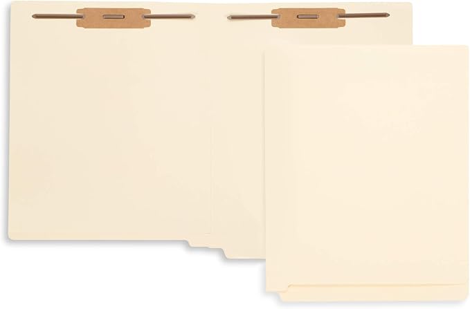 Blue Summit Supplies 100 Manila Fastener File Folders with End Tabs, Reinforced Straight Cut End Tab Folders with 2 Fasteners, Standard Medical File Folders, Letter Size, Manila, 100 Pack | Reinforced end tab, letter size, 11pt, 2 prong bonded fastener... - Image 7