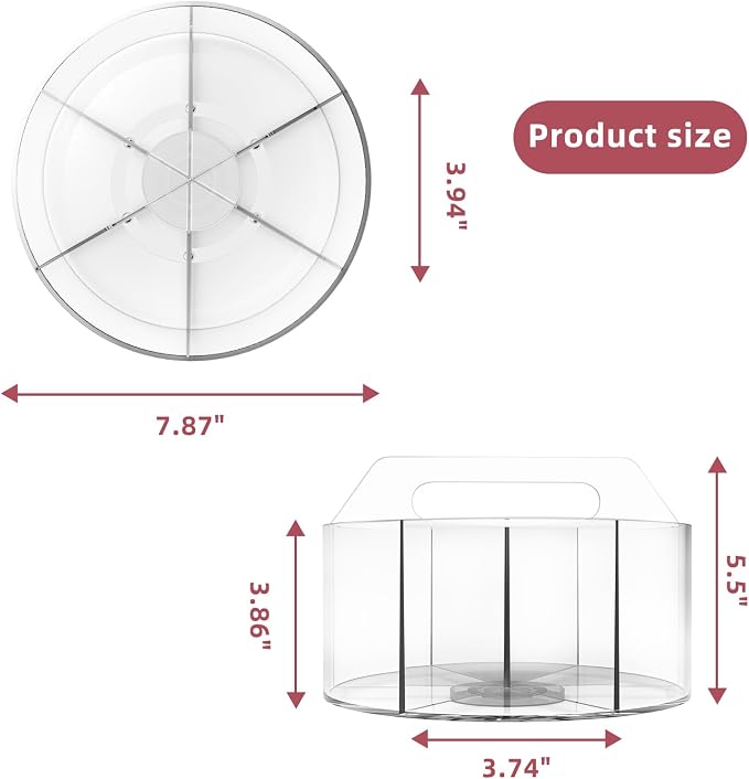 250pcs Acrylic Pencil Holder Marker Organizer, 360-Degree Rotating Pen Holder, Crayon Organizers for Kids Pencil Organizer Caddy Art Supply Lazy Susan Organizer for Desk Home School Office - Image 8