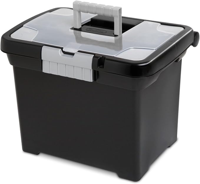 Sterilite Portable File Box with Latching Lids for Home and Office, 8-Pack | Heavy-Duty and Stackable Plastic Containers with Latches for Closet, Cabinet, Bedroom, Bathroom and Dorm Room Organization - Image 4